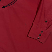 Load image into Gallery viewer, Vintage Stars &amp; Stripes Cowboy Western Embroidered Red Black Popper Long Sleeve Shirt
