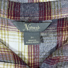 Load image into Gallery viewer, NATURAL REFLECTIONS Lumberjack Plaid Check Long Sleeve Cotton Flannel Shirt
