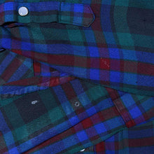 Load image into Gallery viewer, Vintage Cowboy Western Multi Plaid Check Popper Long Sleeve Shirt
