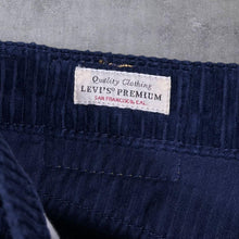 Load image into Gallery viewer, Levi&#39;s Premium &quot;Ribcage Wide Leg&quot; Navy Blue Corduroy Cord Trousers
