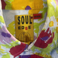 Load image into Gallery viewer, Vintage Soul Edge Floral Crazy Abstract Patterned Popper Western Long Sleeve Cotton Shirt
