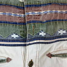 Load image into Gallery viewer, Vintage 90&#39;s SANDRO POZZI Denim Aztec Panel Cowboy Western Style Long Sleeve Shirt
