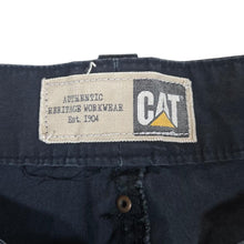 Load image into Gallery viewer, CAT Caterpillar Classic Black Lightweight Cargo Pants Trousers
