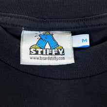 Load image into Gallery viewer, STIFFY &quot;Brass Monkeys&quot; Surfer Skater Logo Spellout Graphic Black Long Sleeve T-Shirt
