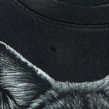 Load image into Gallery viewer, Early 00&#39;s WILD Gothic Wolf Animal Nature Wildlife Graphic Black T-Shirt
