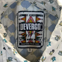 Load image into Gallery viewer, Vintage 90's Devergo Floral Checkerboord Patterned Cowboy Western Long Sleeve Shirt
