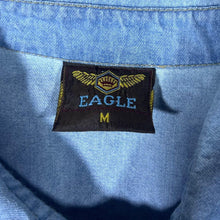 Load image into Gallery viewer, Vintage Eagle Active Life Cowboy Western Blue Denim Cotton Long Sleeve Shirt
