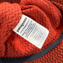 Load image into Gallery viewer, PATAGONIA Classic Mini Logo Orange Waffle Textured 1/2 Zip Fleece Sweatshirt
