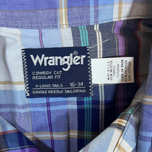 Load image into Gallery viewer, Vintage 90&#39;s WRANGLER Cowboy Cut Regular Fit Pearl Snap Popper Plaid Check Western Shirt
