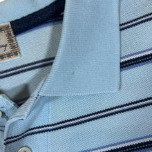 Load image into Gallery viewer, Vintage THOMAS BURBERRY Embroidered Mini Logo Blue Striped Short Sleeve Polo Shirt
