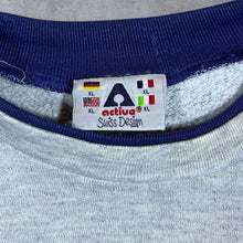 Load image into Gallery viewer, Vintage 90&#39;s Active Swiss Design &quot;Best Play Streetstyle&quot; Colour Block Grey Blue Sweatshirt
