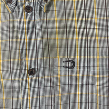 Load image into Gallery viewer, Dickies Brown White Orange Multi Check Short Sleeve Cotton Button-Up Shirt
