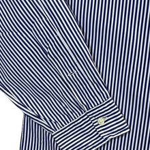 Load image into Gallery viewer, Vintage Ralph Lauren &quot;Classic Fit&quot; Blue White Striped Long Sleeve Button-Up Shirt
