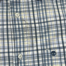 Load image into Gallery viewer, Vintage TIMBERLAND Blue White Yellow Plaid Check Short Sleeve Cotton Shirt
