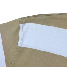 Load image into Gallery viewer, GANT Embroidered Mini Logo Denim Collared Beige White Striped Short Sleeve Polo Shirt
