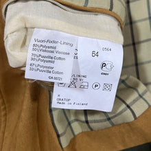 Load image into Gallery viewer, CASANOVA Product Of Oratop Made In Finland Brown Tan Poly Cotton Blend Zip Bomber Jacket
