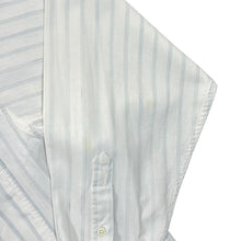 Load image into Gallery viewer, Dockers Embroidered Logo Blue White Striped Long Sleeve Cotton Button-Up Shirt
