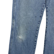 Load image into Gallery viewer, Early 00&#39;s WRANGLER &quot;Regular Fit&quot; Blue Denim Distressed Straight Leg Jeans
