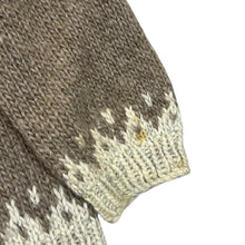 Load image into Gallery viewer, Vintage 90&#39;s Handmade Icelandic Style Patterned Chunky Knit Button Cardigan Jumper
