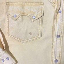 Load image into Gallery viewer, Vintage Stars &amp; Stripes Cowboy Western Yellow Popper Cotton Long Sleeve Shirt
