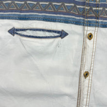 Load image into Gallery viewer, Vintage John Baner Cowboy Western Aztec Patterned White Short Sleeve Shirt
