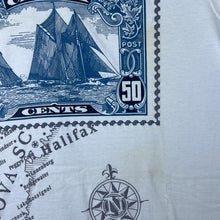 Load image into Gallery viewer, Vintage Canada Stamp Map Souvenir Graphic White Cotton T-Shirt
