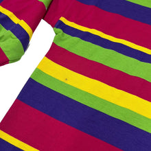 Load image into Gallery viewer, Vintage 90’s PACO Life In Colour Multi Colour Block Striped Long Sleeve Polo Shirt Sweatshirt
