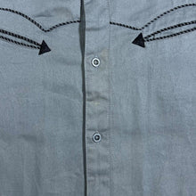 Load image into Gallery viewer, Early 00's Atlas For Men Cowboy Western Grey Cotton Long Sleeve Shirt
