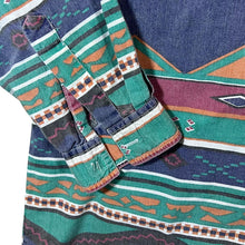 Load image into Gallery viewer, Vintage 90&#39;s Aztec Navajo Crazy Abstract Patterned Long Sleeve Cotton Shirt
