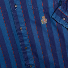 Load image into Gallery viewer, Vintage HUNTING HORN Multi Striped Long Sleeve Cotton Button-Up Shirt
