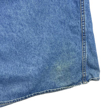 Load image into Gallery viewer, Vintage SHOOTER Leather Panel Cowboy Western Denim Long Sleeve Shirt
