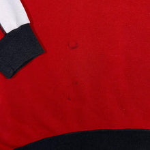 Load image into Gallery viewer, Vintage 90's Spirit Of The Games Spellout Graphic Colour Block Boat Neck Sweatshirt
