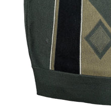 Load image into Gallery viewer, Vintage GABICCI Colour Block Grandad Acrylic Wool V-Neck Knit Sweater Jumper
