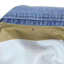 Load image into Gallery viewer, GANT Embroidered Mini Logo Denim Collared Beige White Striped Short Sleeve Polo Shirt
