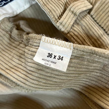 Load image into Gallery viewer, Early 00&#39;s POLO GOLF Ralph Lauren Classic Beige Corduroy Cord Straight Leg Trousers
