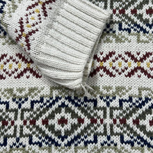 Load image into Gallery viewer, Vintage 90&#39;s BHS Grandad Patterned Acrylic Cotton Knit Sweater Jumper
