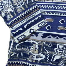 Load image into Gallery viewer, Vintage  90&#39;s Huricane Menswear Crazy Abstract Patterned Long Sleeve Pullover Polo Shirt
