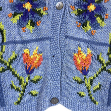 Load image into Gallery viewer, Vintage Casual Club Debenhams Floral Granny Ramie Cotton Knit Button Cardigan Sweater

