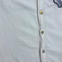 Load image into Gallery viewer, Vintage Cowboy Western Embroidered Aztec Eagle White Blue Short Sleeve Shirt
