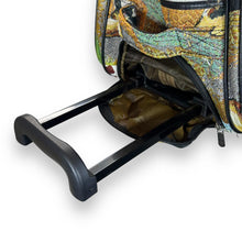 Load image into Gallery viewer, Early 00&#39;s DISNEY Mickey Mouse Woven Tapestry Design Pull Along Weekend Carry Bag Holdall
