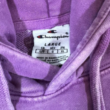 Load image into Gallery viewer, CHAMPION Classic Embroidered Mini Logo Overdyed Purple Pullover Hoodie
