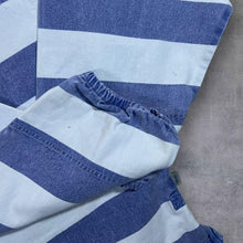 Load image into Gallery viewer, Vintage DEAL Blue White Striped 1/4 Zip Cotton Pullover Sweatshirt Top
