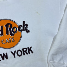 Load image into Gallery viewer, Vintage 90's Hard Rock Cafe "New York" Souvenir Logo Graphic White Sweatshirt
