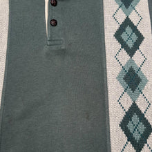 Load image into Gallery viewer, Vintage 90&#39;s ST MICHAEL Marks &amp; Spencer Argyle Check Knit Panel Collared Sweatshirt
