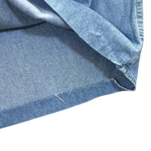 Load image into Gallery viewer, Vintage Port and Company "LCS" College Long Sleeve Button-Up Blue Denim Shirt
