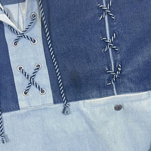 Load image into Gallery viewer, Vintage Jacques Lorant "Jeans" Blue Denim Long Sleeve Lace-Up Smock Shirt
