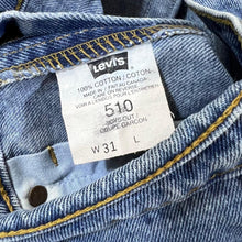 Load image into Gallery viewer, LEVI&#39;S 510 Classic Skinny Slim Fit Blue Denim Zipper Fly Jeans
