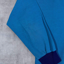 Load image into Gallery viewer, Vintage 80&#39;s Les P&#39;tits Loups Cartoon Spellout Graphic Blue Sweatshirt
