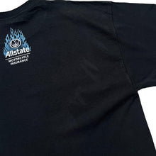Load image into Gallery viewer, SIGNED Delta DAVE PEREWITZ Gothic Flaming Biker Spellout Graphic T-Shirt

