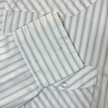 Load image into Gallery viewer, Vintage Wrangler Cowboy Western White Striped Pearl Snap Popper Long Sleeve Shirt
